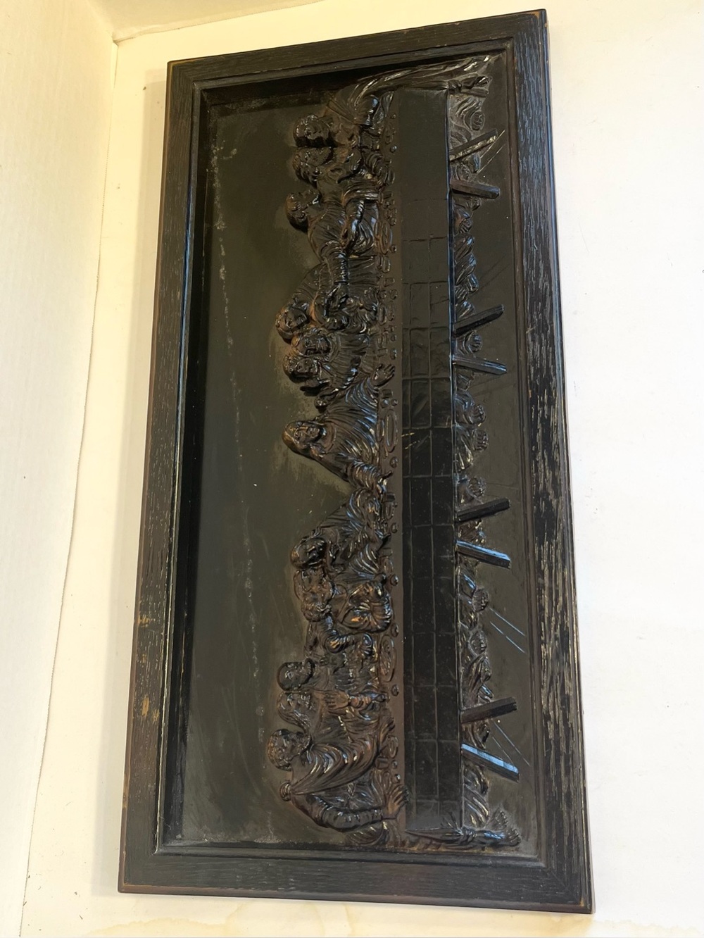 Antique/Vintage Decorative 'Last Supper' Plaque w/3D Characters/Family Heirloom